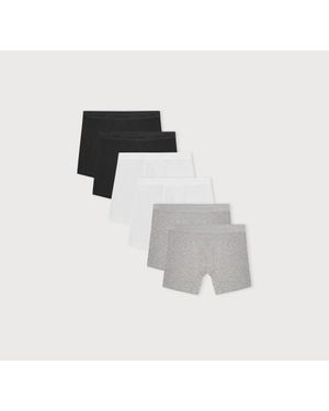 Organic Basics Core Boxer Briefs 6-Pack Melange - Black