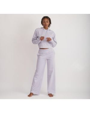 Organic Basics Weekend Boxy Hoodie - Purple