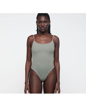 Organic Basics Swim Open Back One-Piece - Brown
