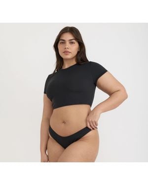 Organic Basics Swim Crop Tee - Black