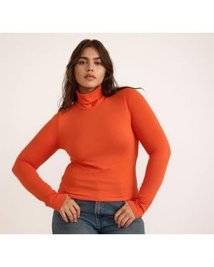 Organic Basics Everyday Turtleneck - Red