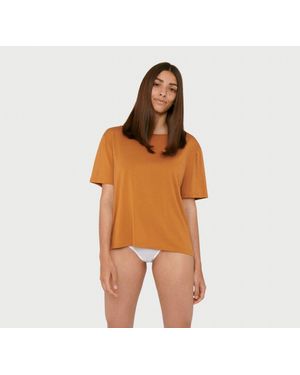 Organic Basics Soft Touch Boxy Tee - Orange