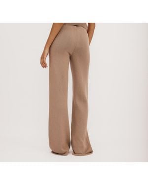 Organic Basics True Knit Wide Leg Pants - Natural