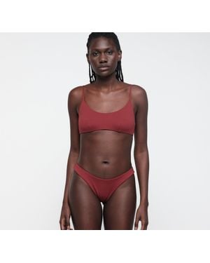 Organic Basics Swim Scoop Bikini Top - Red