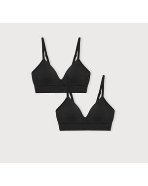 Organic Basics Smooth Padded Bra 2-Pack - Black