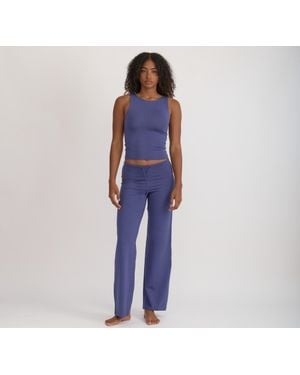 Organic Basics Everyday Straight Leg Pants - Blue