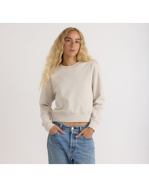 Organic Basics Weekend Boxy Crewneck Sweatshirt - White