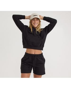 Organic Basics Weekend Crop Hoodie - Black