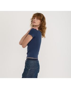 Organic Basics Flex Tee - Blue