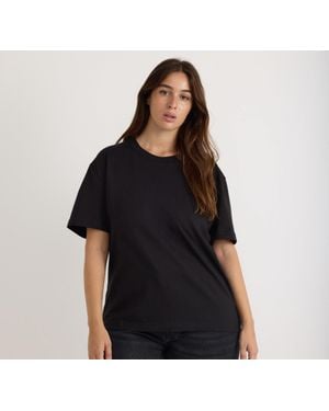 Organic Basics True Heavy Boxy Tee - Black