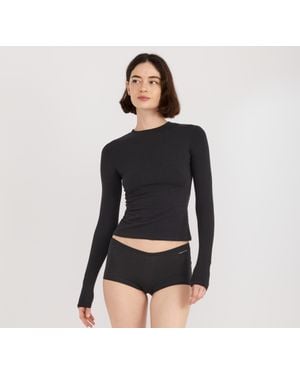 Organic Basics Flex Long Sleeve Tee - Black