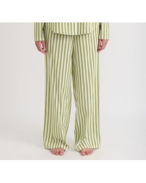 Organic Basics Core Sleep Poplin Pants - Green