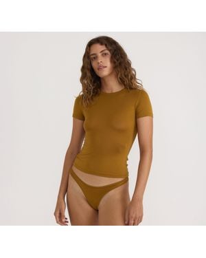Organic Basics Soft Touch Veil Tee - Brown