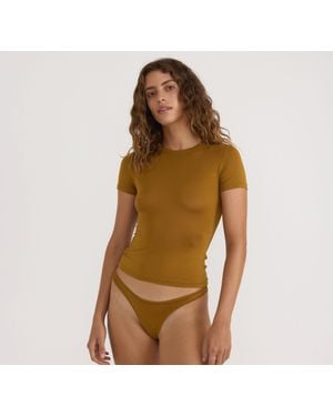 Organic Basics Soft Touch Veil Tee - Brown