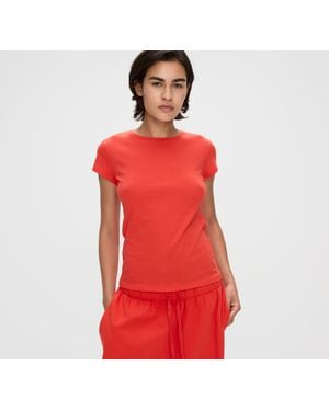 Organic Basics True Sheer Tee - Red