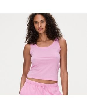 Organic Basics True Sheer Tank Top - Pink