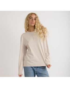 Organic Basics True Heavy Boxy Long Sleeve Tee - Natural