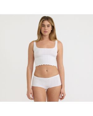Organic Basics Pointelle Cami - White