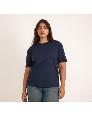 Organic Basics True Heavy Boxy Tee - Blue