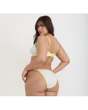 Organic Basics Core Play String Bikini Briefs Dewdrop Light Lemon - Brown