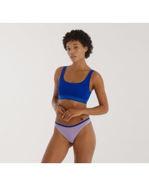 Organic Basics Core Thong - Blue