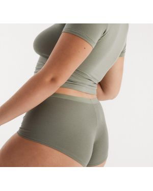 Organic Basics Core Rib Shorty 6-Pack - Gray