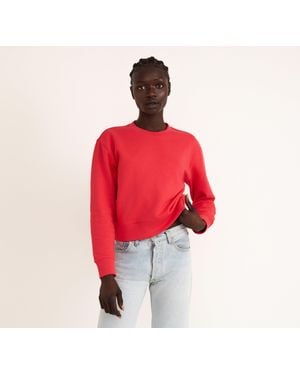 Organic Basics Weekend Crop Crewneck - Red
