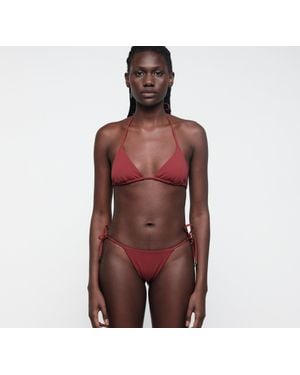 Organic Basics Swim Triangle Bikini Top - Red