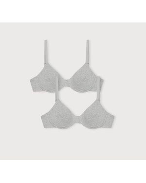 Organic Basics Core Unlined Demi Bra 2-Pack - White