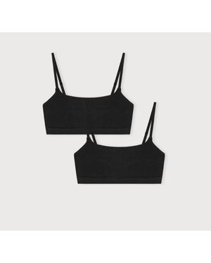 Organic Basics Flex Bralette 2-Pack - Black