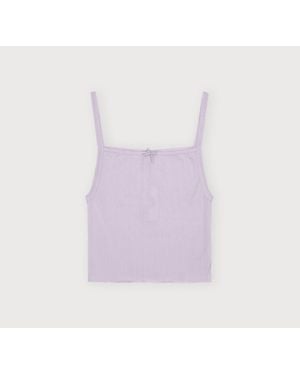 Organic Basics Pointelle Top - Purple
