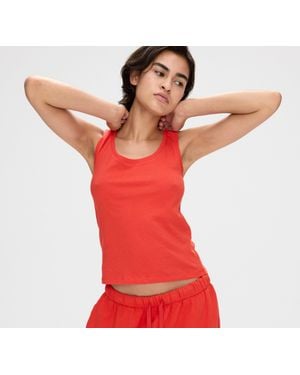 Organic Basics True Sheer Tank Top - Red