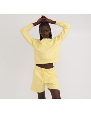 Organic Basics Weekend Crop Crewneck - Yellow