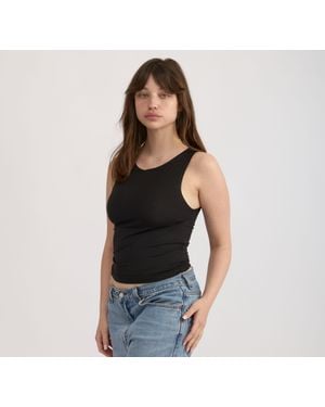 Organic Basics Everyday Boat Neck Top - Blue