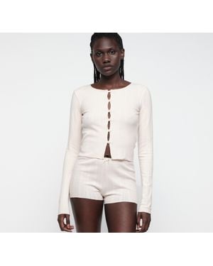 Organic Basics Pointelle Cardigan - White