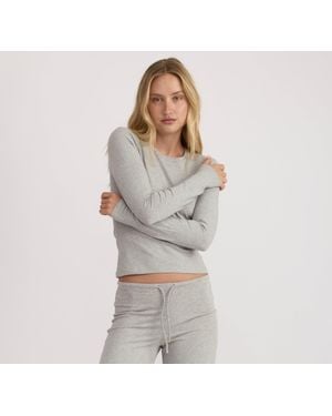 Organic Basics Everyday Regular Long Sleeve Tee - Gray