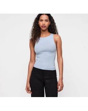 Organic Basics Everyday Boat Neck Top - Blue