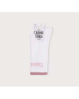 Organic Basics Active Tennis Socks Misty Rose - White