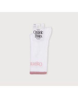 Organic Basics Active Tennis Socks Misty Rose - White