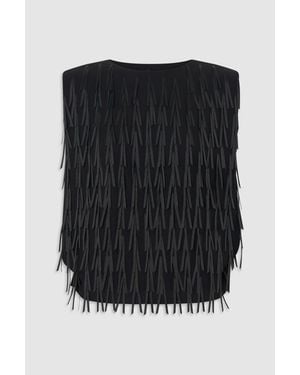 Black Ribbon Ribbed Black Oroton Tops for Women | Lyst Australia