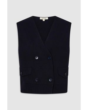 Oroton Milano Knit Vest - Blue