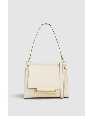 Oroton Elm Small Satchel Bag - Natural
