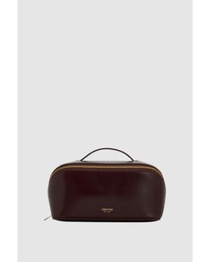Oroton Fife Medium Beauty Case - Brown