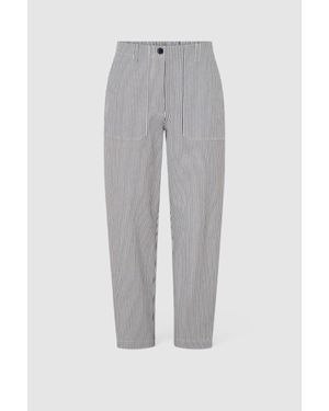 Oroton Curved Leg Railroad Pant - Grey