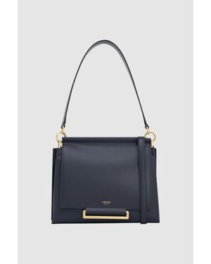 Oroton Elm Medium Satchel Bag - Blue