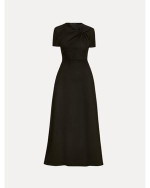 Oscar de la Renta Twist-Detailed Wool Dress - Black