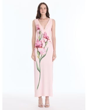 floral-applique halter-neck dress by oscar de la renta Fall 2025