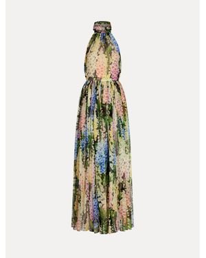 Oscar de la Renta Foxglove Chiffon Gown - Black