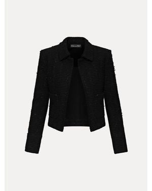 Oscar de la Renta Boucle Tweed Jacket - Black