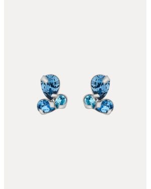 Oscar de la Renta Pear-Cut Cluster Earrings - Blue